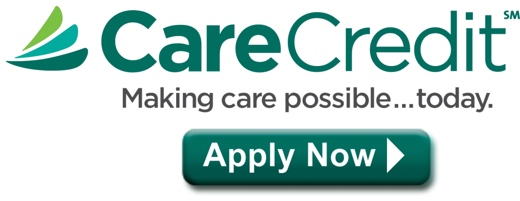 CareCredit logo with "Apply Now" button for dental financing at Alice Yang Family Dentistry